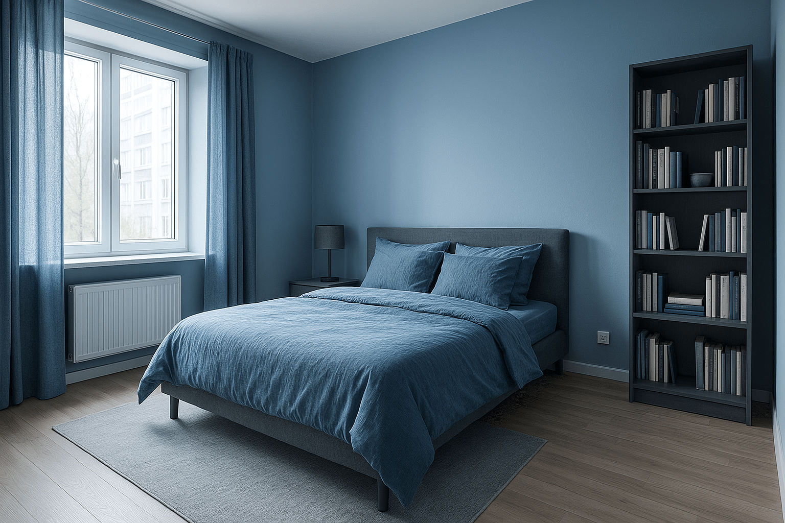 chambre bleu